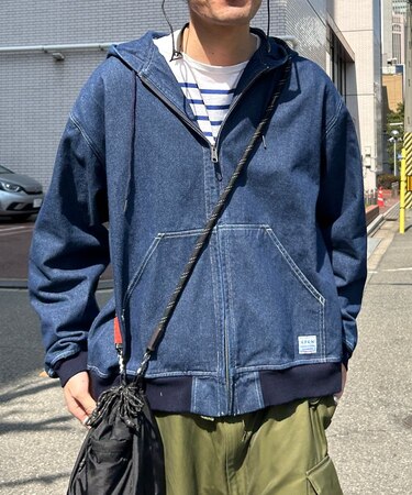 デニムフードジャケット