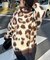 シャギーレオパードニットプルオーバー