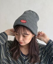 【Dickies】1ポイント刺繍ロゴワッペンニットキャップ