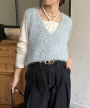 フェザーヤーンVネックベスト
