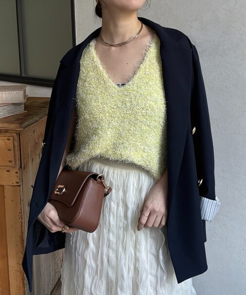 フェザーヤーンVネックベスト