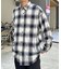 オンブレチェックビッグネルシャツ
