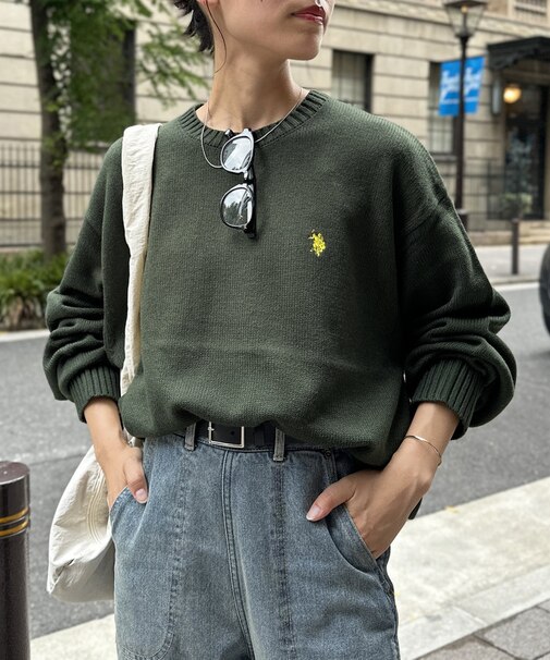 【U.S. POLO ASSN.】クルーネックニット