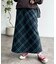 起毛チェックロングスカート