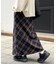 起毛チェックロングスカート