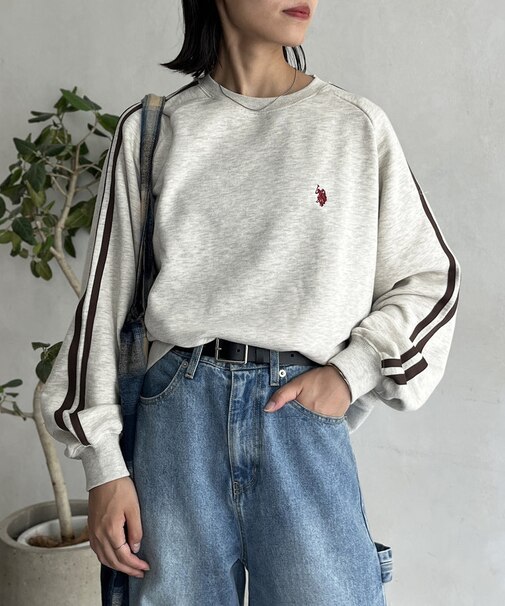 【U.S. POLO ASSN.】袖ラインスウェット