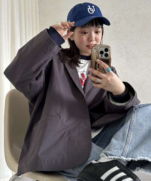 【PIPI'sセレクト】オーバーサイズチノテーラードジャケット