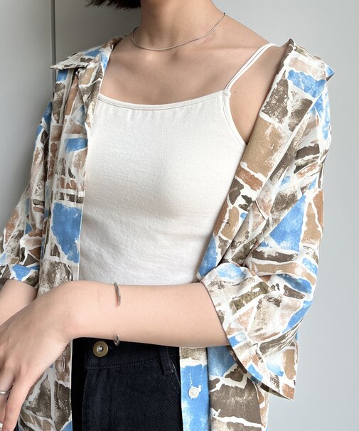 【人気につき追加生産決定！】ダブルストラップカップ付きキャミ