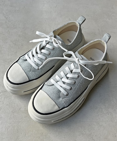 厚底ローカットラメスニーカー
