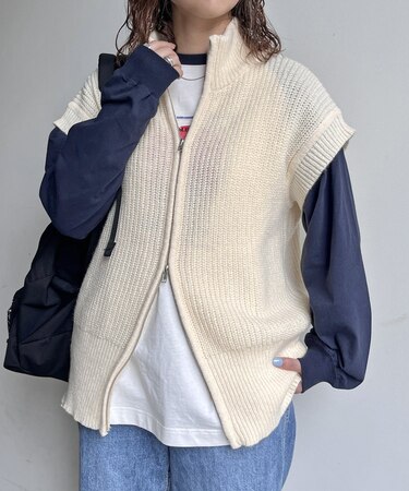 ハイネックZIPベスト