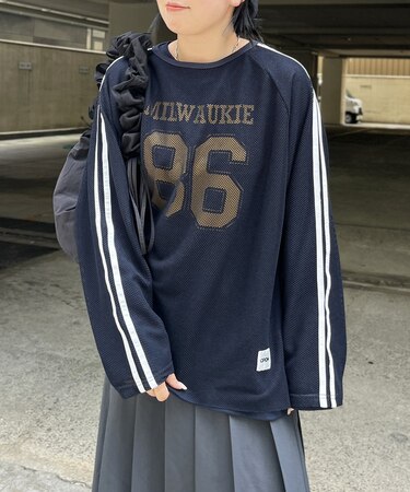 メッシュ×フットボールアンサンブルT