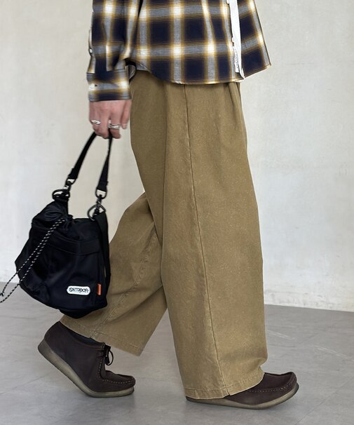 フェードダックタックワイドパンツ