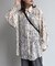 シアー長袖柄シャツ