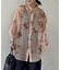 シアー長袖柄シャツ