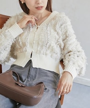 【前後2WAY】フリンジショートカーディガン