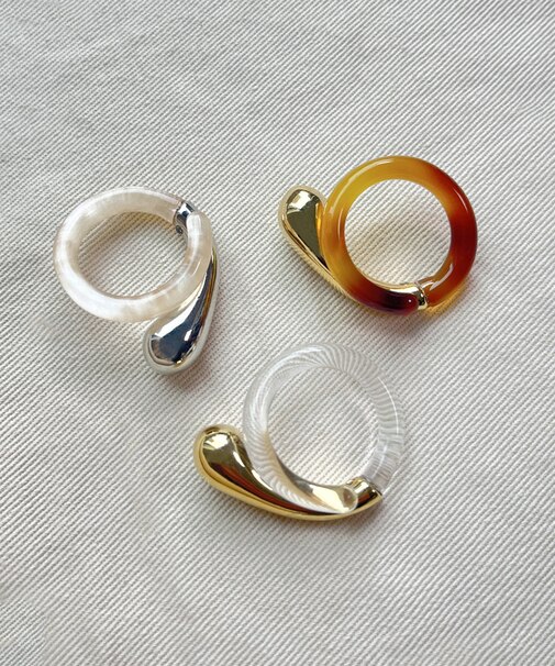 メッキアクリルカールリング