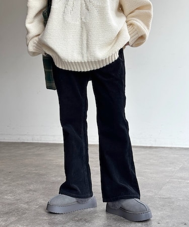 【新色/コーデュロイ】フレアデニム