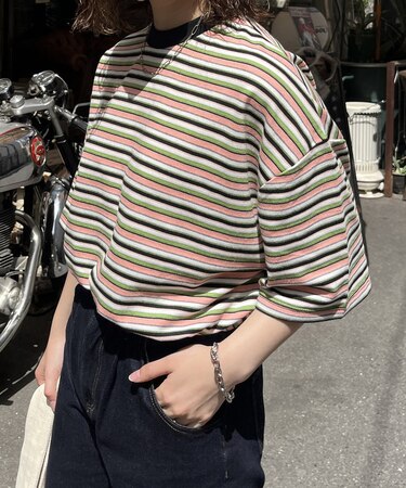 変わり編みボーダーT