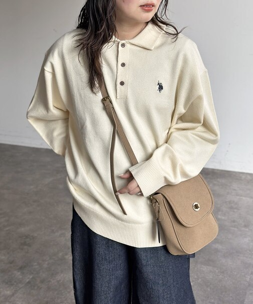 【U.S. POLO ASSN.】スウェットライクポロニット