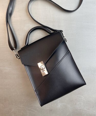 フェイクレザーフラップ2WAYミニショルダー