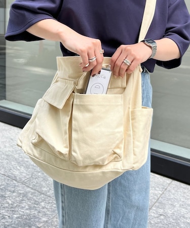 ポケット付ニュースペーパーバッグ