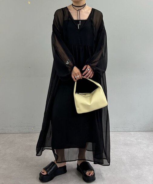 【SHENERY】シアーギャザー2WAYドレス