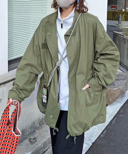 【ユニセックス】ピーチショートモッズコート