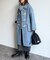 トグルデザイン襟付きコート