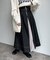 ベルト付きシフォンプリーツ切替スカート