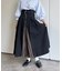 ベルト付きシフォンプリーツ切替スカート