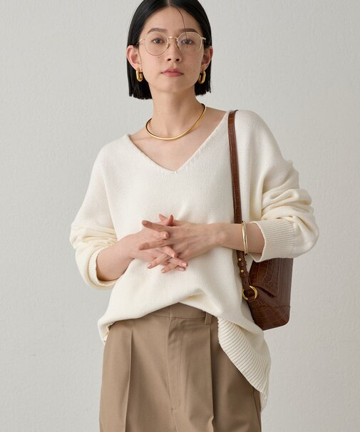 loungedress ラウンジドレス ニットセットアップ ラウンジドレス セットアップ ラクーン2wayオフショルニット カシミヤスカート  LOUNGEDRESSラウンジ 【Loungedress】 ラウンジドレス オフショルニット 新品未使用