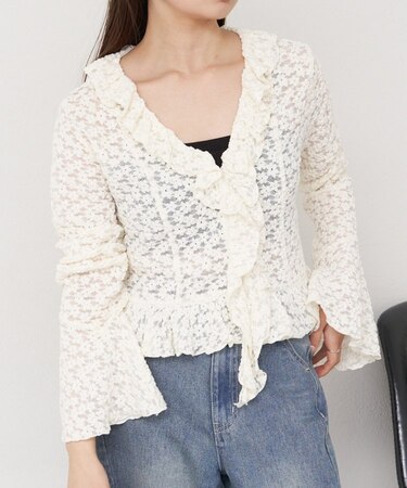 【RAY CASSIN】2way ボリュームフリルブラウス