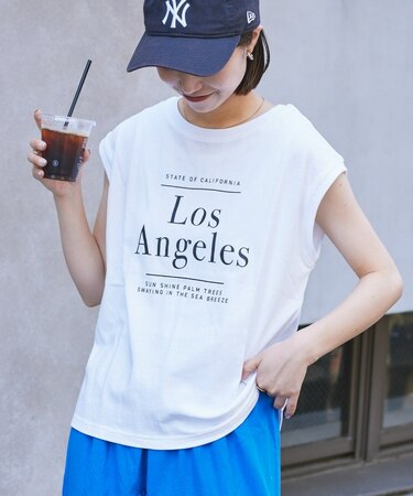 【CIAOPANIC TYPY】USAコットンロゴプリントノースリTEE