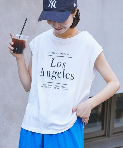 【CIAOPANIC TYPY】USAコットンロゴプリントノースリTEE