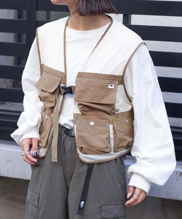 【CIAOPANIC TYPY】ナイロンマルチレイヤーベスト