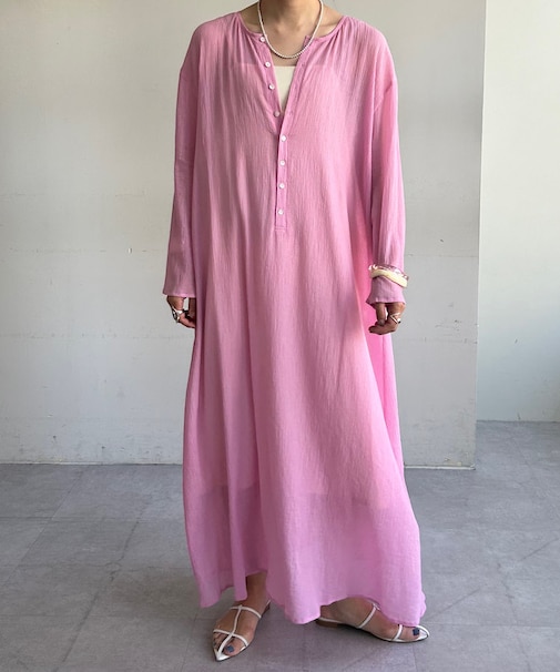 【SHENERY】コットンシアー楊柳マキシドレス