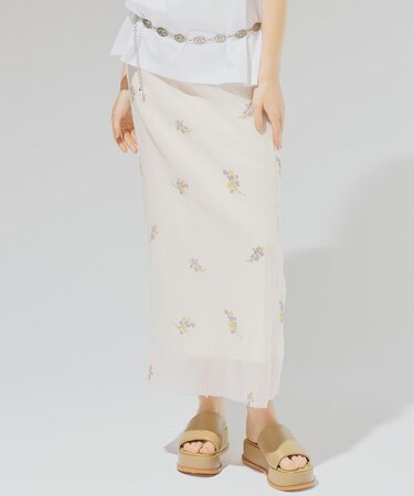 【SHENERY】エンブロイダリーシアータイトスカート