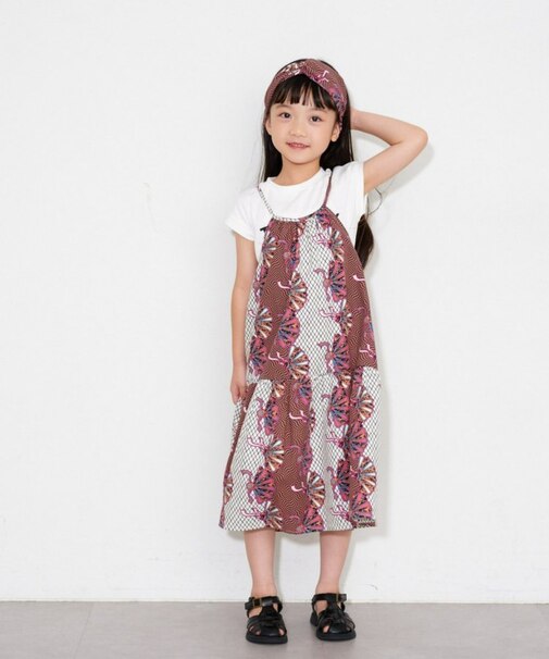 【CIAOPANIC TYPY】【KIDS】バティック柄ワンピース