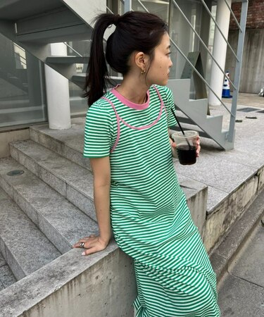 【CIAOPANIC TYPY】Tee付きボーダーキャミワンピ