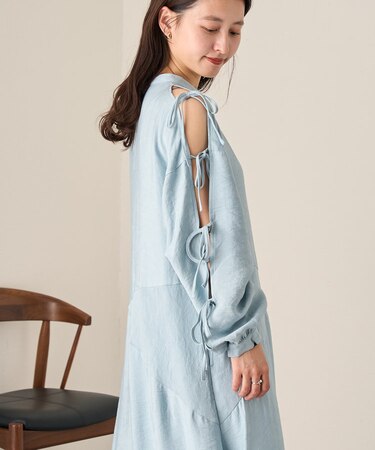 【Kastane】袖リボンワンピース