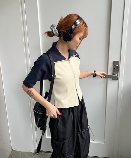 【WHO'S WHO gallery】ラグランジップリブTEE