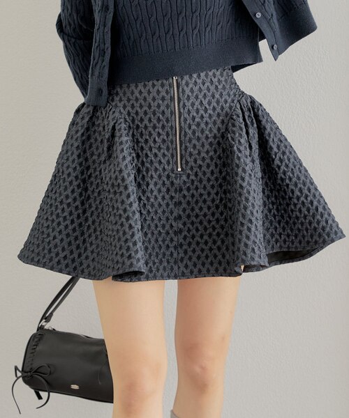 CITYSHOP ODAKHA 別注ジャガードフレアスカート チューブトップ ふくれジャカードフレアスカート（ミモレスカート） | THE SHOP