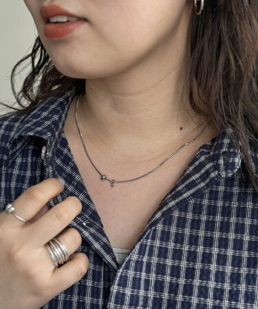 ナローチェーンモチーフネックレス