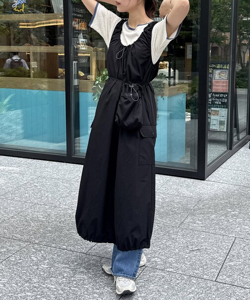 【フェス2点セット】ストレッチナイロンパッカブルワンピース