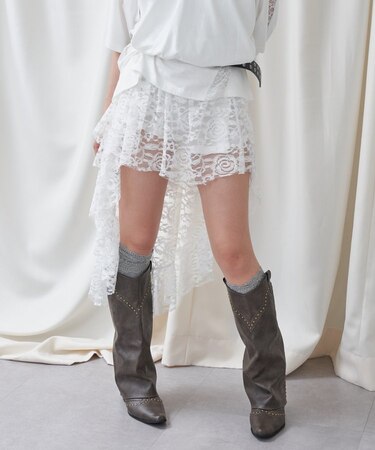 【RAY CASSIN】アシメフリルレーススカート