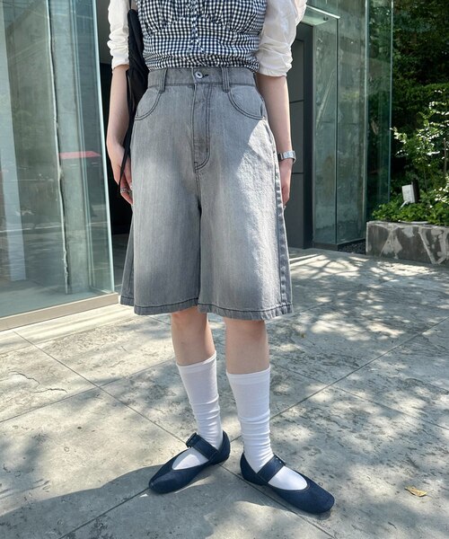 ZUMBA ハーフパンツ　デニム　グレー　Ｓ SANTA CRUZ サンタクルーズ ハーフパンツ ショートパンツ メンズ