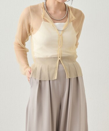 【SHENERY】シアーニットカーディガン