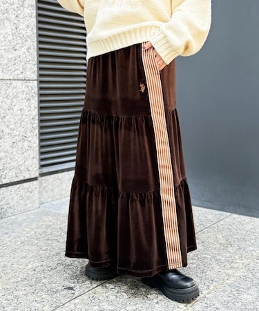 【U.S. POLO ASSN. 】ティアードスカート