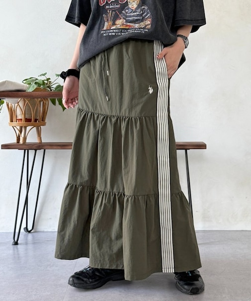 【U.S. POLO ASSN. 】ティアードスカート