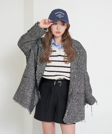 【RAY CASSIN】オーバーサイズジャケット / ツイード　チェック　